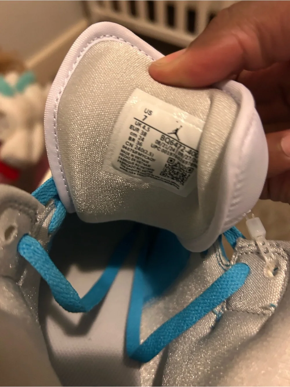 Jordan Kids Sneakers in University Blue and White